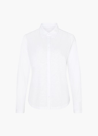 Regular Fit Long sleeve tops Jersey Blouse white