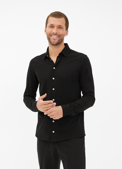 Coupe Regular Fit Chemises Chemise en jersey black