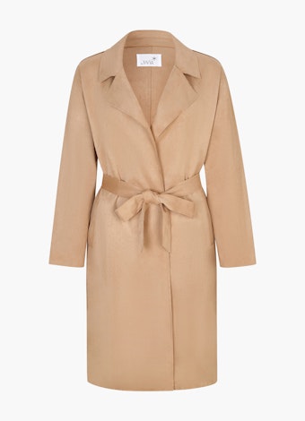 Loose Fit Coats Tech Velours - Trenchcoat camel