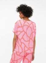 Loose Fit T-shirts Silk Satin - Shirt rosé