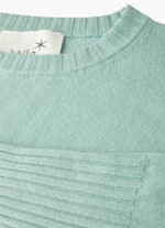 Casual Fit Strick Cashmere Blend - Pullover jade