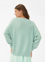 Coupe Casual Fit Maille Pull-over en cachemire mélangé jade