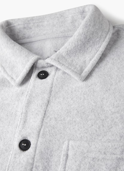 Casual Fit Hemden Polar Fleece - Overshirt silver grey melange