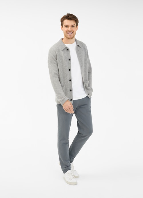 Regular Fit Knitwear Cashmere - Knit Jacket l.grey mel.