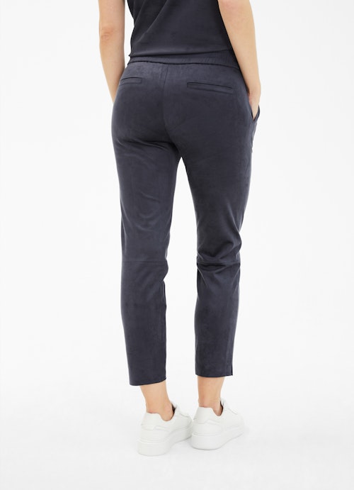 Casual Fit Hosen Tech Velours - Hose navy