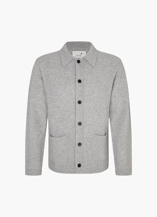 Regular Fit Knitwear Cashmere - Knit Jacket l.grey mel.