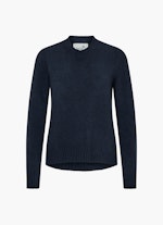 Coupe Regular Fit Maille Pull-over en maille bouclette navy