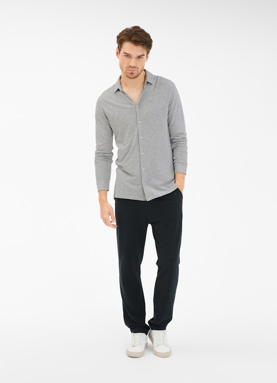 Regular Fit Shirts Jersey - Shirt l.grey mel.