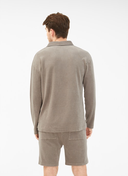 Regular Fit Longsleeves Frottee - Polo-Longsleeve simply taupe