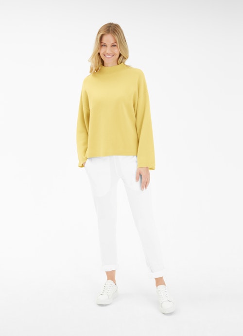 Casual Fit Strick Cashmere Blend - Pullover dusty lemon