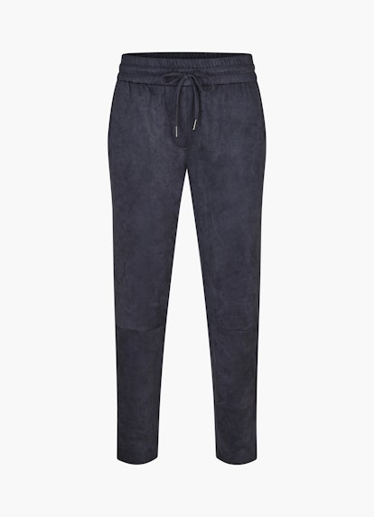 Casual Fit Pants Tech Velours - Trousers navy