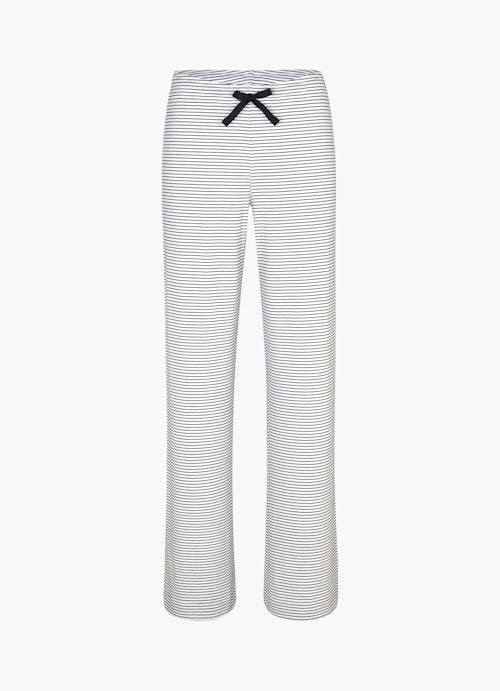 Wide Leg Fit Nightwear Nightwear - Jersey Trousers white-navy