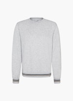 Regular Fit Sweater Sweatshirt silver grey melange