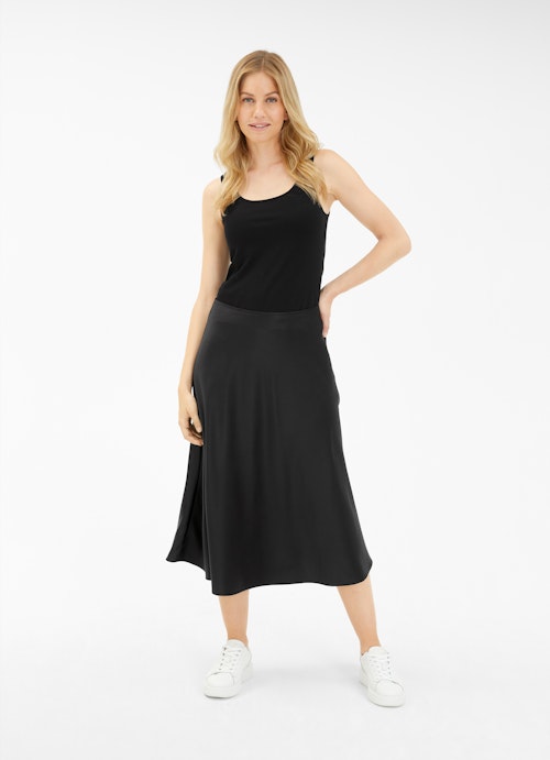 Regular Fit Röcke Satin - Rock black
