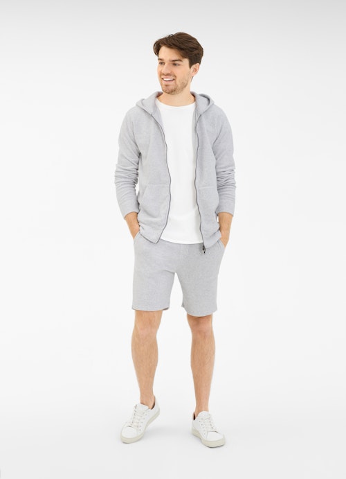 Regular Fit Hoodies Polar Fleece - Zip-Hoodie silver grey melange