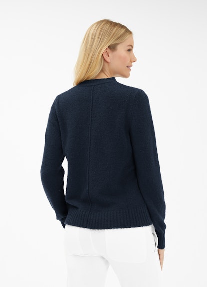 Coupe Regular Fit Maille Pull-over en maille bouclette navy