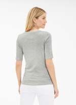 Slim Fit T-Shirts Jersey Modal - T-Shirt l.grey mel.