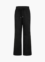 Wide Leg Fit Pants Tech Velours - Marlene Trousers black
