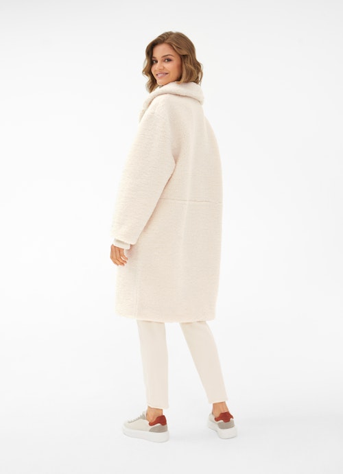 Loose Fit Coats Teddy Fur - Coat eggshell