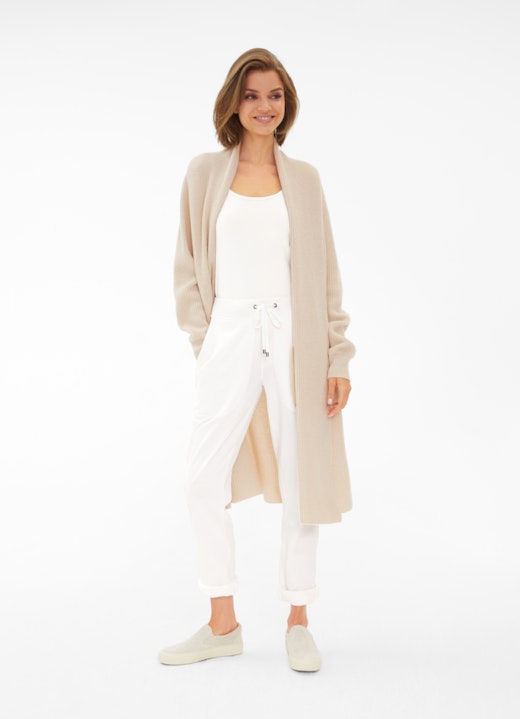 Oversized Fit Strick Langer Oversized - Cardigan crème mel.