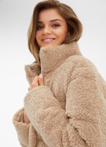 Loose Fit Coats Teddy Fur - Down Coat camel