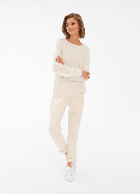 Casual Fit Strick Pullover eggshell