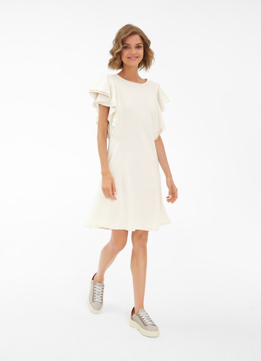 Slim Fit Dresses Volant - Dress eggshell