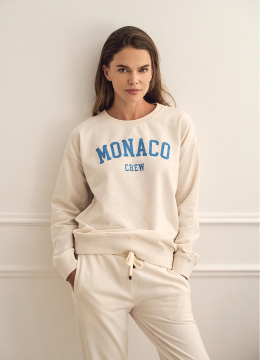 Coupe Regular Fit Sweat-shirts Monaco Baby Sweater en polaire ecru