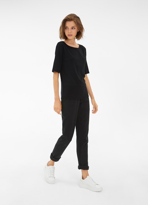 Coupe Slim Fit T-shirts T-shirt en jersey de modal black