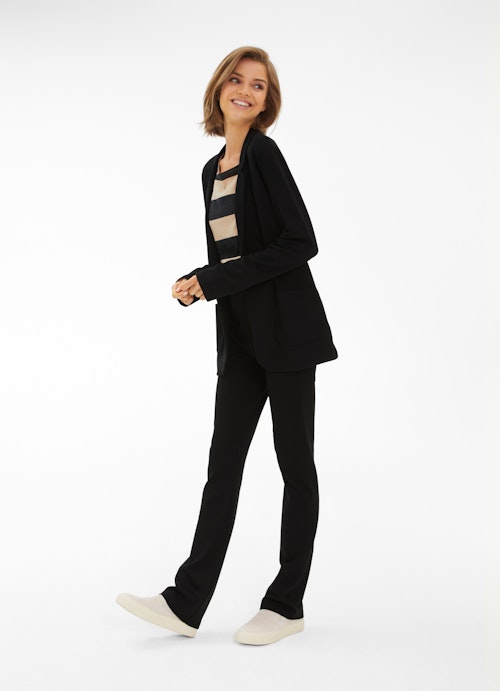 Regular Fit Jacken Jersey Blazer black