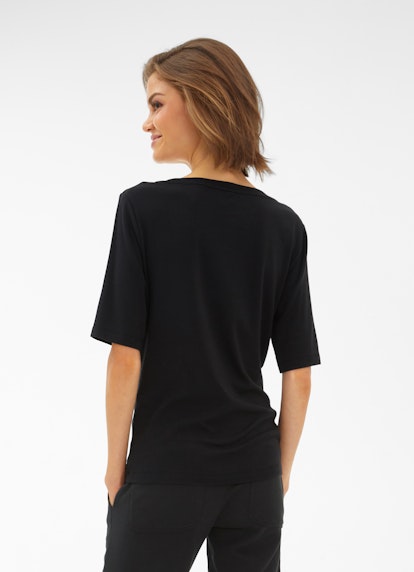 Slim Fit T-Shirts Jersey Modal - T-Shirt black