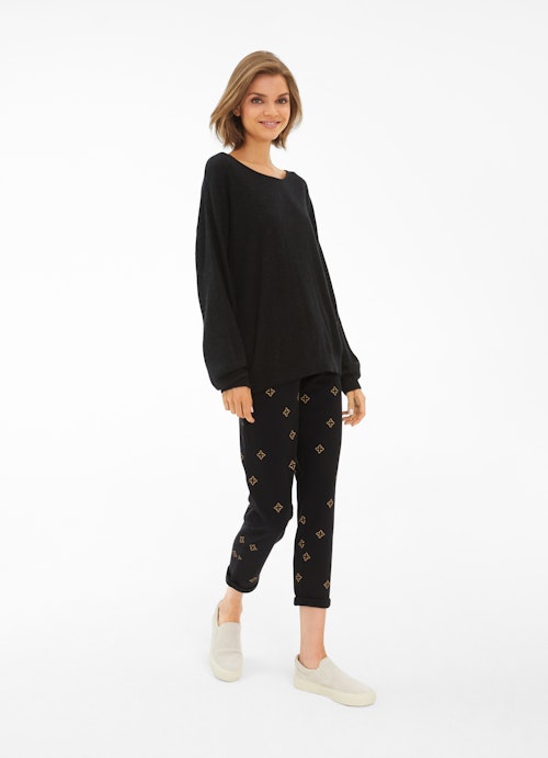 Casual Fit Strick Pullover black