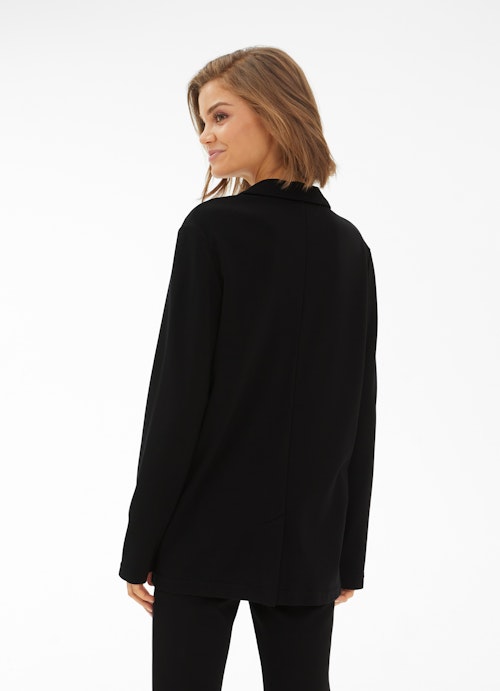 Regular Fit Jacken Jersey Blazer black