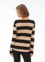 Slim Fit Sweatshirts Cashmix - Sweater black-camel