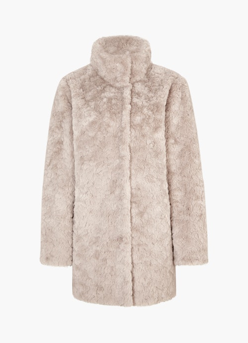 Regular Fit Coats Faux Fur - Coat light walnut