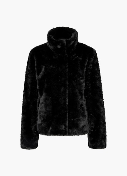 Regular Fit Jackets Faux Fur - Jacket black