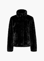 Regular Fit Jackets Faux Fur - Jacket black