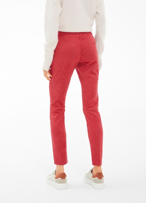 Slim Fit Hosen Tech Velours - Leggings chili