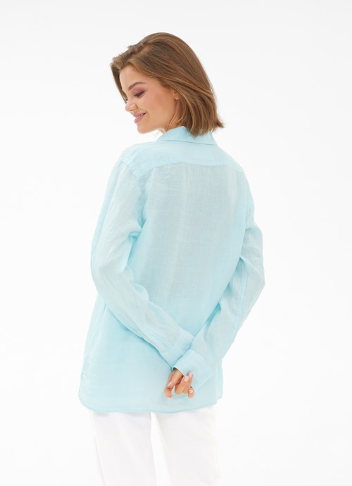 Regular Fit Blouses Linen Blouse aqua