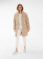 Loose Fit Coats Teddy Fur - Down Coat camel