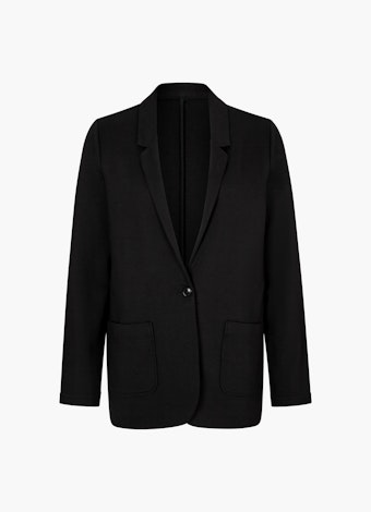 Regular Fit Jacken Jersey Blazer black