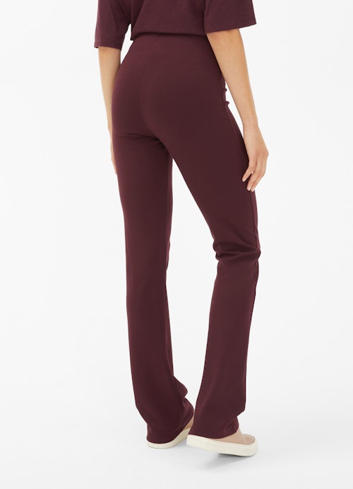 Wide Leg Pants Wide Leg - Jersey Trousers cassis