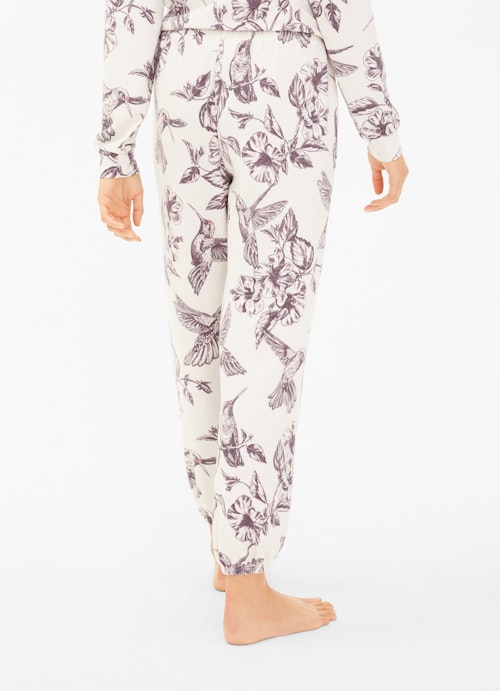 Regular Fit Pants Nightwear - Trousers eggshell