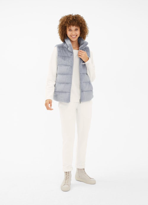 Regular Fit Vests Faux Fur - Down Vest cash.blue