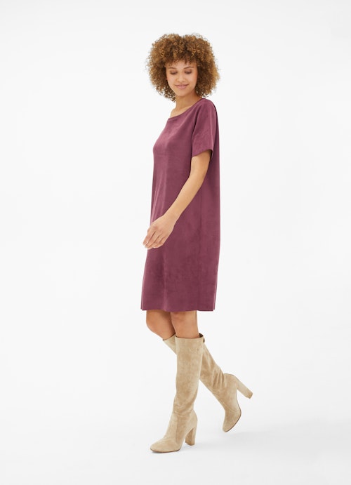 Regular Fit Dresses Tech Velours - Dress cassis