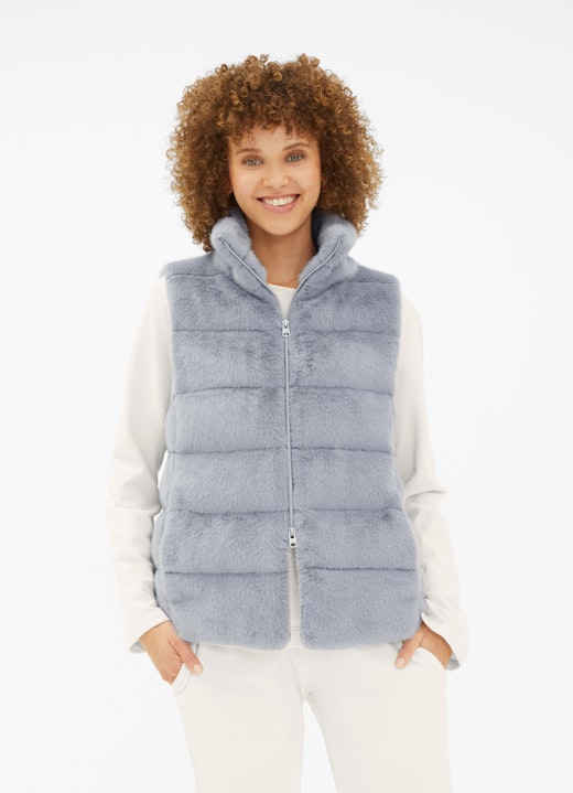 Regular Fit Westen Faux Fur - Daunenweste cash.blue