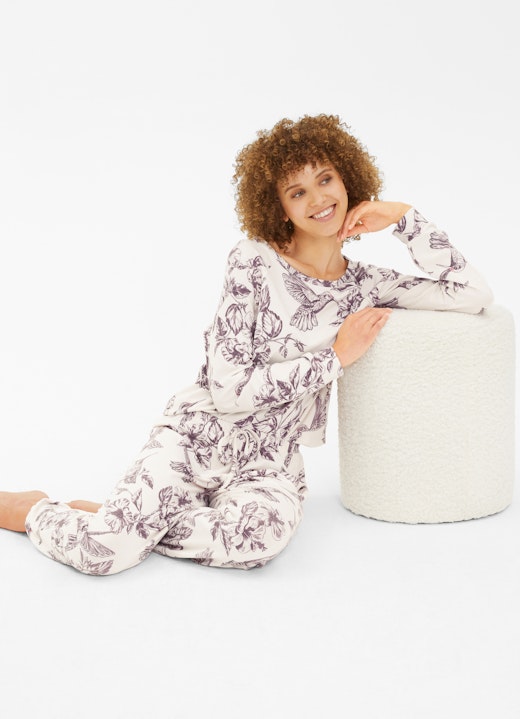 Regular Fit Hosen Nightwear - Hose eggshell