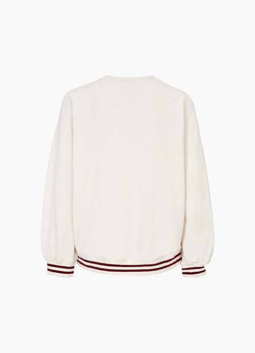 Loose Fit Sweatshirts Fleece Sweater GYM TIME eggshell