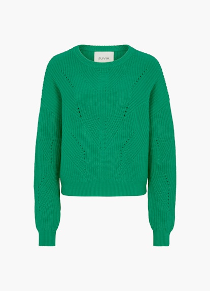 Casual Fit Strick Cashmere Blend - Pullover smaragd