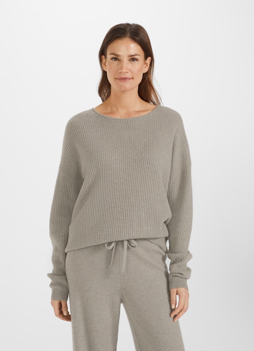 Regular Fit Knitwear Cashmere Blend - Sweater feather grey melange